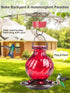 Hummingbird Feeder, Auslar 26 Ounces Glass Hummingbird Feeders for Outdoors Hanging Ant and Bee Proof, Ant Moat & 5 Flower Feeding Ports, Rustproo...