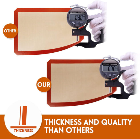 STATINT Non-Stick Silicone Baking Mat, Premium Food Safe - Pack of 2, for Cookie Oven Reusable Mat, 16.5" x 11.6"...