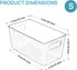 Vtopmart Clear Plastic Pantry Organizer Bins, 6 PCS Food Storage Bins with Handle for Refrigerator, Fridge, Cabinet, Kitchen, Countertops, Cupboar...