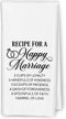 Funny Wedding Anniversary Engagement Gifts for Couples Newlyweds Wife Husband Bride Groom Him Her, Just Married Gifts, Recipe for a Happy Marriage...