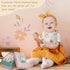 7Pcs Baby Muslin Bibs Baby Burp Cloths Absorbent Cotton Infant Bib Adjustable Resin Button Bibs Flower Pattern Infant Bibs Drooling Feeding Eating...