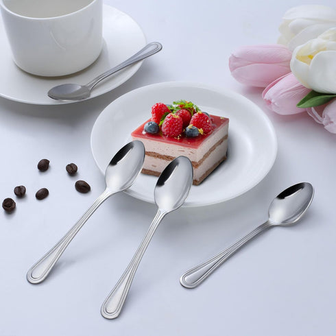 24 PCS 4.7” Demitasse Espresso Spoons set, Coffee Spoons for Coffee Bar, Stainless Steel Small Spoons for Dessert, Mirror Polished Tea Spoons for ...