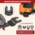 10 Pcs Bi-Metal Oscillating Tool Blades Metal Cutting, 1-3/4" Curved Edge Multitool Blades for Soft Metal, Hard Wood, Plastic, Oscillating Saw Bla...