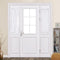 MIULEE Sidelight Sheer French Door Curtains 25 x 40 Inches Light Filtering Window Treatment with Tieback - 2 Panels, White...
