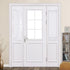 MIULEE Sidelight Sheer French Door Curtains 25 x 40 Inches Light Filtering Window Treatment with Tieback - 2 Panels, White...