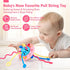 Montessori Toys - Silicone Pull String Baby Sensory Toys for Toddlers - Toddler Travel Toys...