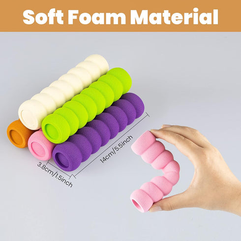 ISKYBOB Set of 5 Door Knob Covers Door Handle Foam Safety Cover Guard Protector for Kid...
