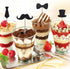 Cupcake Toppers Mini Black Bowtie Mustache Hat Neckcloth Adult Ceremony Birthday Celebration Decorations DIY Home Baby Shower Theme Party Food Fru...