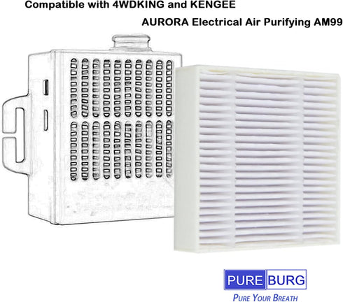 PUREBURG AM99 Replacement True HEPA Filters Compatible with AURORA,4WDKING,KENGEE,TILKOM Electrical Air Purifier AM99,H13 Air Clean 6-Pack...