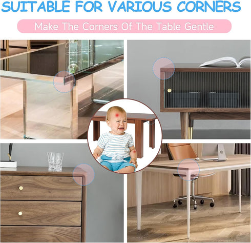 Baby Proof Corner Protectors (28 Pack), Extra Soft Silicone Sharp Bumpers and Guards for Bed, Table, and Furniture Edges...