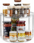 2 Tier Lazy Susan Turntable Organizer 9.25'' Rotating Spice Rack Organization for Cabinet, Kitchen, Pantry, Countertop, Spining Makeup Organizer f...