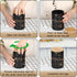 Black Kitchen Ceramic Canister Set - 1178 ML(39.83 OZ) Airtight Set of 3 Coffee Sugar Tea Storage Canisters With Airtight Lid For Food Storage,Sto...