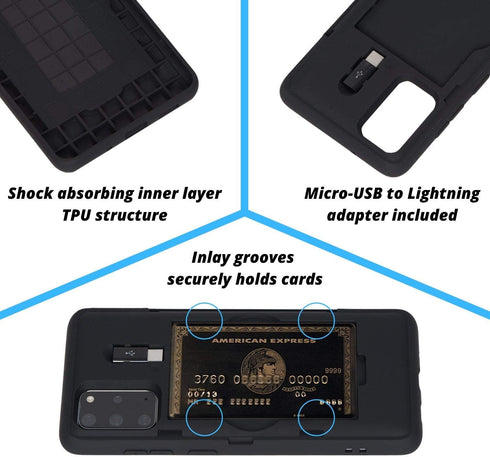 TORU CX PRO Case for Galaxy S20 Plus, with Card Holder | Slim Protective Cover with Hidden Credit Cards Wallet Flip Slot Compartment Kickstand | I...