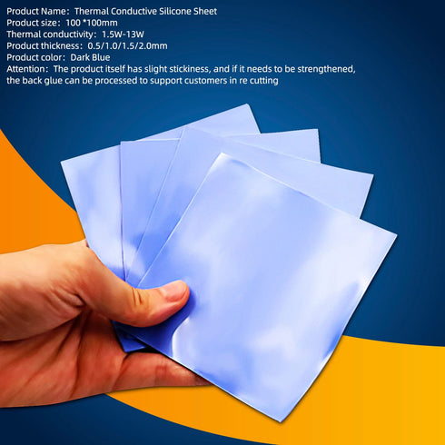 Thermal Pad?8Pack 100x100mm Heat Resistant Silicone Thermal Pads for Laptop Heatsink CPU GPU SSD LED Cooler?0.5mm/1mm/1.5mm/2mm Thickness? 2PCS/Ea...