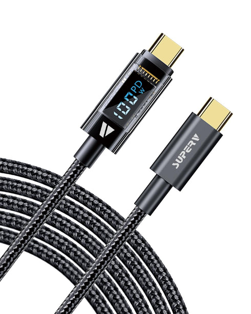 ?100W HIGH SPEED? USB C to USB C Cable,3.94ft/120cm,100W Nylon Braided,charging protocol,Type C Cable, Files/Music/Video/Image transfer,Digital di...
