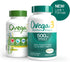 OVEGA-3 Plant-Based Omega-3 from Algal Oil Daily Supplement, 500mg, Supports Brain, Eye & Heart Health, Two Mini softgels per Day, 60 Count...