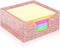 Acrylic Sticky Note Holder, Self Stick Note Pad Holder, 3.94 x 3.94 Inch Glitter Sticky Note Dispenser, Memo Pad Holder Dispenser Organizer for Sc...