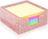 Acrylic Sticky Note Holder, Self Stick Note Pad Holder, 3.94 x 3.94 Inch Glitter Sticky Note Dispenser, Memo Pad Holder Dispenser Organizer for Sc...