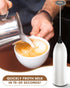 Frother Wand Rechargeable, USB Charging Milk Frother Handheld Powerful Coffee Frother for Coffee Latte, Cappuccino, Mocha, Macchiato, Frappe and P...