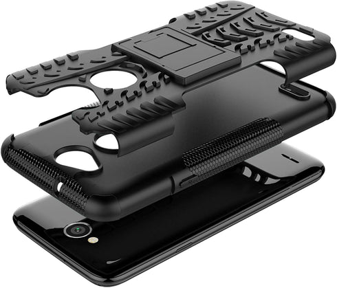 Phone Case for LG X Charge/Fiesta 2 LTE/X Power 2/X5/LV7 with Tempered Glass Screen Protector Cover Hard Rugged Hybrid Cell Accessories LGK20Case ...