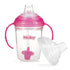 Nuby 360 Grip N' Sip 8oz Tritan Cup, Weighted Straw with Hygienic Cover, Pink...