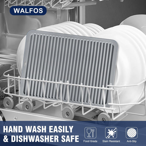 Walfos Large Silicone Trivet 16x12 Inch, Hot Pads for Kitchen, Heat Resistant Pot Holders Trivets for Hot Dishes, Hot Pots and Pans, Quartz Counte...