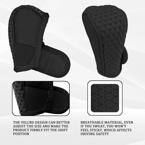 Car Gear Shifting Knob Cover, Breathable and Anti-Slip Automatic Shift Knob Handle Protective Cover, Universal Auto Interior Accessories for Cars,...