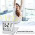 Digital Travel Alarm Clock Battery Operated, Portable Large Number Display Alarm Clock with Temperature,12/24 H Small Desk Clock -Silver (NO Light...