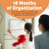 S&O Floral Magnetic Fridge Calendar from January 2024-June 2025 - Tear-Off Refrigerator Calendar to Track Events & Appointments - 18 Month Magneti...