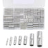 300PCS Non Insulated Butt Connectors Kit,26 to 10 gauge Tinned Copper Butt Splice Terminals,Uninsulated AWG6 8 Crimp Wire Connector...
