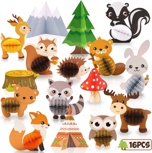 Distaratie Woodland Baby Shower Decoration Table Centerpieces Woodland Animals Table Centerpieces for Party Event Jungle Baby Shower Decorations F...