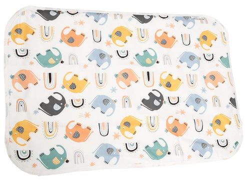 Baby Diaper Changing Pad, 21 5/8" x 31.5" Waterproof Changing Pad Liners - Reusable Soft and Absorbent Portable Changing Mat(Elephant1PCS)...