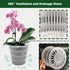 Orchid Pot, 12 Pack Orchid Pots with Holes, 4 Each of 4.5", 5.5", 6.3", Clear Orchid Pots for Repotting, Breathable Slotted Orchids Planter...