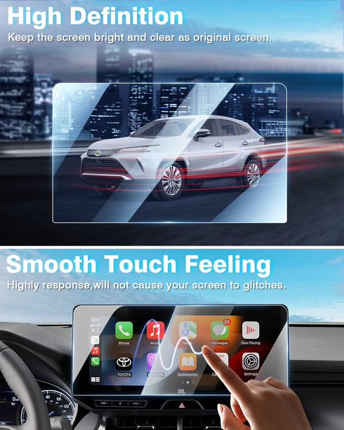 Karltys 2 Pack Screen Protector for 2021-2024 Toyota Venza 12.3-Inch Touch Screen, Tempered Glass Screen Protector for Venza Accessories, Navigati...