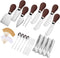 Charcuterie Board Accessories Cheese Knife Set Butter Spreader Knife Charcuterie Utensils with Walnut Wooden Handles Mini Serving Tongs Spoons For...