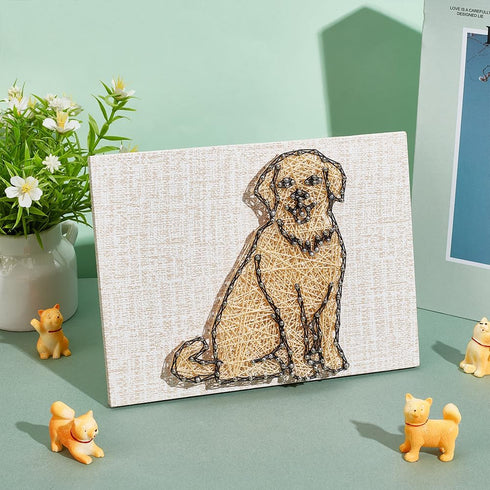 WEBEEDY DIY Dog String Art Kit for Adults Beginners 3D Cute Animal String Art Crafts Kit,Arts Crafts Kit with Instruction and All Supplies,Home Wa...