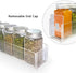 VAEHOLD Adhesive Acrylic Spice Rack with Nano Double Sided Tape Wall Mount Organizer Clear Wall Spice Rack With Shelf Ends for Kitchen Cabinet Doo...