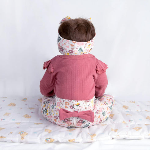 Reborn Baby Dolls Clothes 22 inch Outfit Accessories Flower 4pcs Set for 17-22 Inch Reborn Doll Newborn Girl...