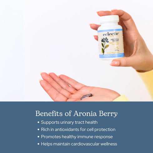 Eclectic Institute Raw Freeze-Dried Organic Aronia Berry Capsules | Supports Heart, Immune System, Digestive, and Urinary Tract Health | 90 CT (45...