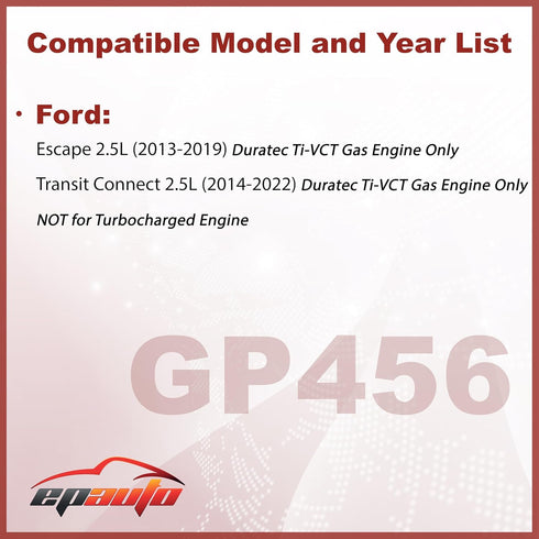 EPAuto GP456 (CA11456) Engine Air Filter Compatible with Ford Escape 2.5L (2013-2019), Transite Connect 2.5L (2014-2022) - Fts Naturally Aspirated...