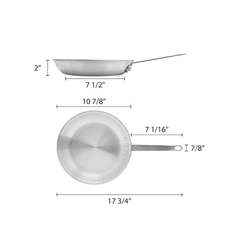 Thunder Group ALSKFP003C Fry Pan, 10" dia., 3.5 mm thick, without lid, riveted handle, hanging hole, aluminum, satin-finish, NSF...