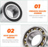 Front Rear Wheel Bearing 3514342 3514634 for Polaris Sportsman 300/400/ 450/500/ 570/800 HO X2 ETX 6x6 2014-2022, Ranger 500/570/ 700 Crew EPS EFI...