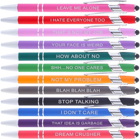 12 Pcs Ballpoint Pen,Fine Point Smooth Writing Pens,Kawaii Pens For Writing Journaling Taking Notes School Office Home....