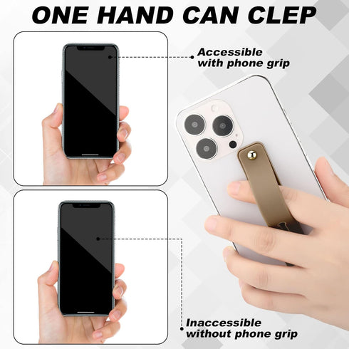 Weewooday 6 Pieces Phone Grip Holder Cell Phone Grip Strap Telescopic Finger Strap Stand Universal Finger Kickstand for Most Smartphones(Blue, Pin...