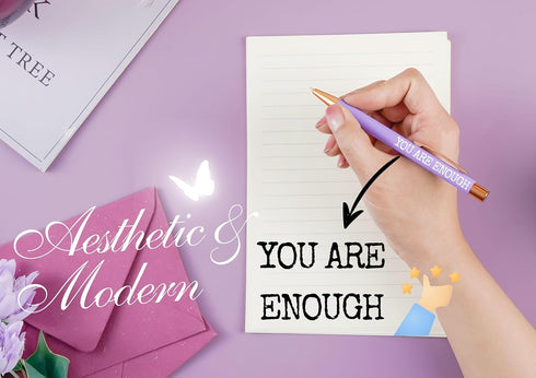 InnoBeta Mental Health Gift for Women, Ballpoint Pen Set of 4, Self Care Encourage Inspirational Gifts for Friends, Daughter, Teens...