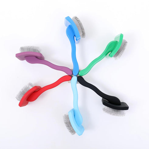 Professional Dog Slicker Brush - Fluff and Detangle red...