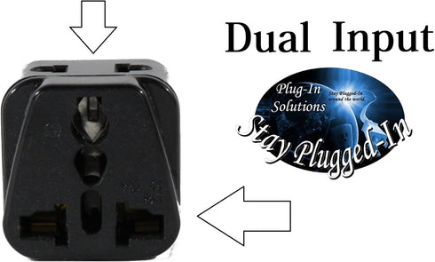 Peru Travel Adapter Plug for USA/Universal to South America Type A & E (C/F) AC Power Plugs Pack of 2...