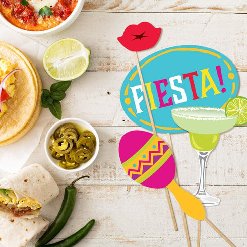 Fiesta Photo Booth Props by PartyGraphix - Mexican Decor Perfect for Fiesta Party Decorations...