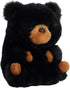Aurora® Round Rolly Pet™ Cuddles Black Bear™ Stuffed Animal - Adorable Companions - On-The-Go Fun - Black 5 Inches...