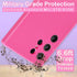 Coolwee Hot Pink Full Body Protective Case for Galaxy S24 Ultra Heavy Duty 3 Layers Rugged Shockproof Women for Samsung Galaxy S24Ultra 6.8 inch S...